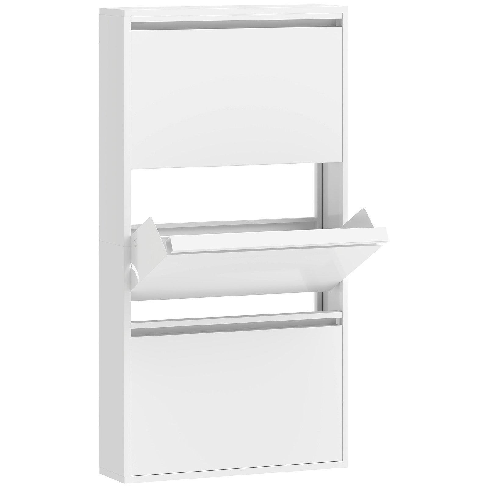 Plona batų spintelė su 3 atverčiamais skyriais