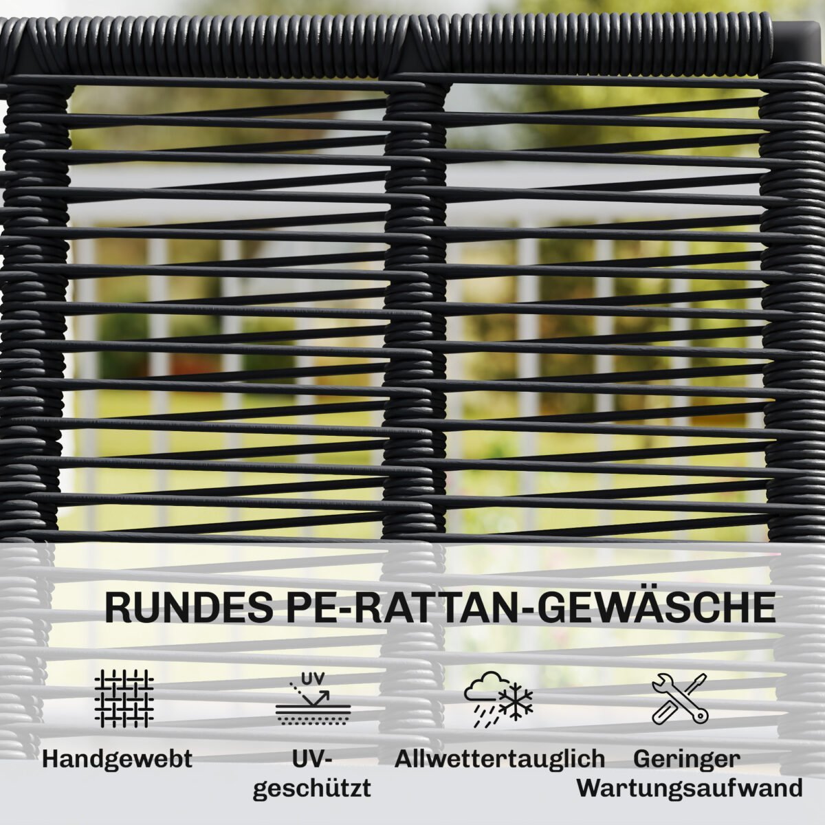 Poliratano dvivietė lauko sofa su pagalvėlėmis – Paveikslėlis 5