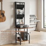 Pramoninio stiliaus medijos lentyna-staliukas su 3 medžiaginėmis kišenėmis – Paveikslėlis 4