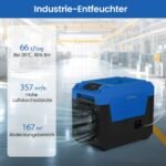 Pramoninis elektrinis oro sausintuvas su siurbliu 66 L/dieną (Mėlyna)