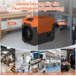 Pramoninis oro sausintuvas su siurbliu ir 66 l/dieną sausinimo talpa (Oranžinė)