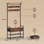 Prieškambario 5-in-1 kabykla su batų suoliuku – Paveikslėlis 3