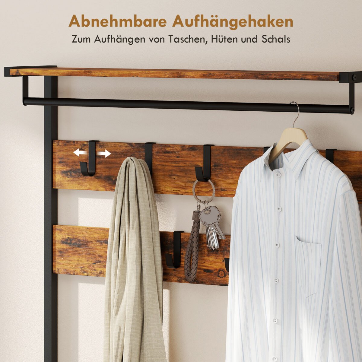 Prieškambario 5-in-1 kabykla su batų suoliuku – Paveikslėlis 5