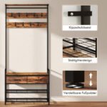 Prieškambario 5-in-1 kabykla su batų suoliuku – Paveikslėlis 7