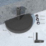 Skėčio stovas su 9 kg betono pagrindu – Paveikslėlis 3