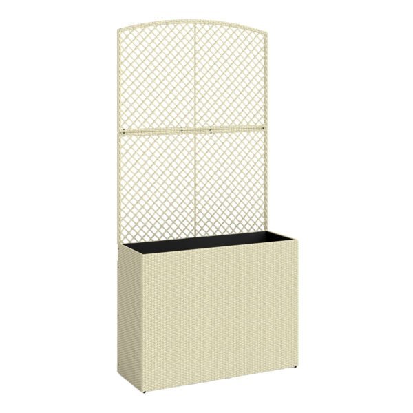 Ratano imitacijos pakelta augalų dėžė su atrama vijokliams