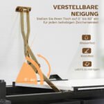 Reguliuojamo aukščio ir pasvirimo piešimo stalas su kėde ir stalčiais – Paveikslėlis 4