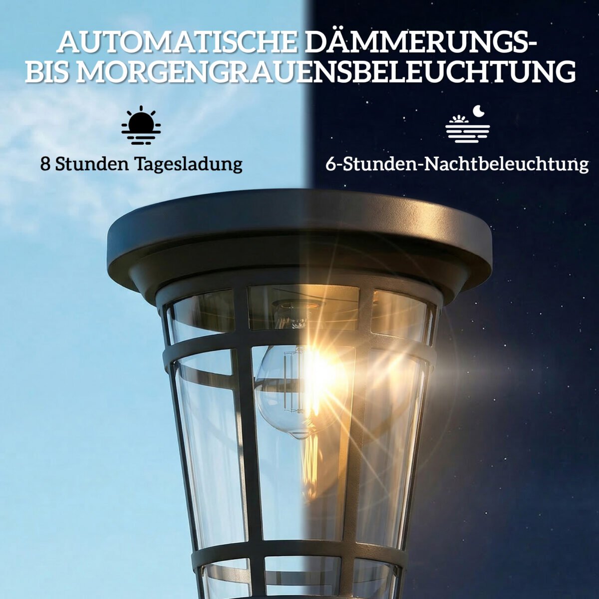 Reguliuojamo aukščio solarinių lauko žibintų rinkinys (2 vnt.) su dviem ryškumo režimais – Paveikslėlis 4