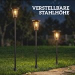 Reguliuojamo aukščio solarinių lauko žibintų rinkinys (2 vnt.) su dviem ryškumo režimais – Paveikslėlis 8