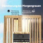 Rotango saulės pastatomas šviestuvas su automatiniu įsijungimu – Paveikslėlis 5