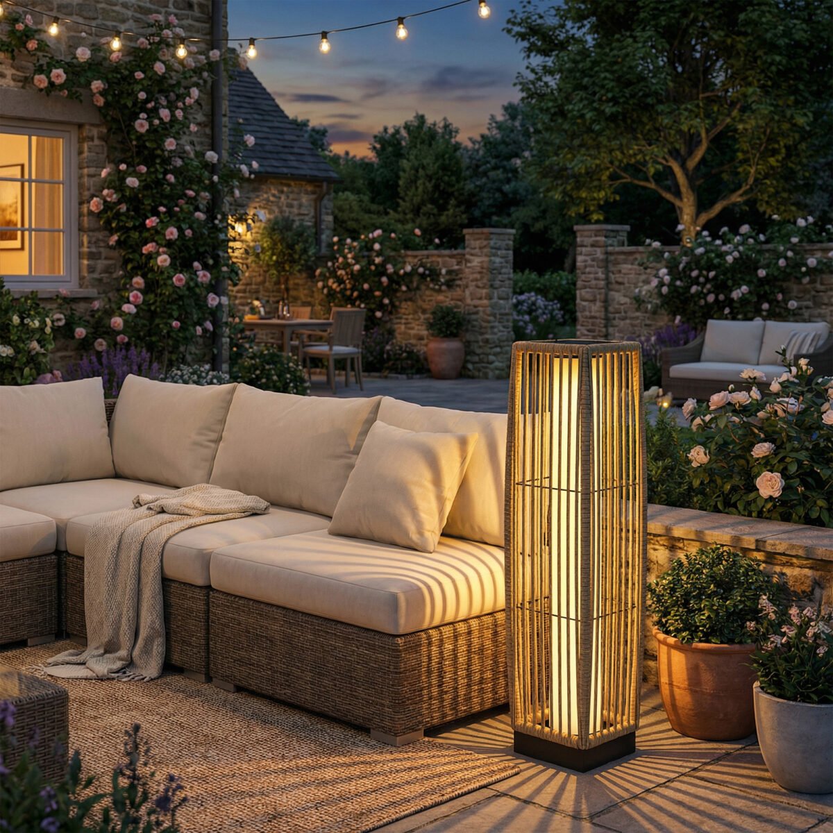 Rotango saulės pastatomas šviestuvas su automatiniu įsijungimu – Paveikslėlis 9