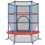 Šešiakampis batutas su apsauginiu tinklu (Jūros mėlyna)