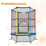 Šešiakampis batutas su apsauginiu tinklu ir patvariais elastiniais lynais (Įvairiaspalvis) – Paveikslėlis 2