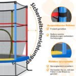 Šešiakampis batutas su apsauginiu tinklu ir patvariais elastiniais lynais (Įvairiaspalvis) – Paveikslėlis 3