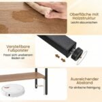 Siauras konsolinis staliukas su dviem uždarais skyriais ir atvira lentyna (Natūrali) – Paveikslėlis 4