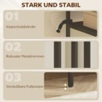 Siauras metalinis konsolinis staliukas su trimis lentynomis – Paveikslėlis 5