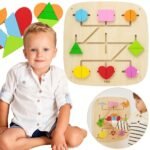 Sieninis medinis lavinamasis skydelis su 16 judančių elementų