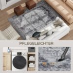 Skalbiamas flanelinis kilimas su neslystančiu pagrindu ir vintažiniu raštu 230 x 160 cm – Paveikslėlis 5