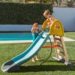 Sodo čiuožykla su 190 cm čiuožiamąja dalimi ir vandens funkcija