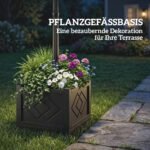 Sodo pastatomas saulės šviestuvas su gėlių vazonu ir 2 ryškumo lygiais – Paveikslėlis 6