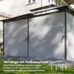 Sodo pavėsinė su užuolaidomis ir ventiliuojamu stogu – Paveikslėlis 5