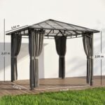 Sodo paviljonas 3 x 3 m su 6 mm polikarbonato stogu ir 4 nuimamomis sienelėmis – Paveikslėlis 3