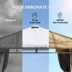 Sodo paviljonas 3 x 3 m su 6 mm polikarbonato stogu ir 4 nuimamomis sienelėmis – Paveikslėlis 4