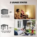 Sodo paviljonas 3 x 3 m su 6 mm polikarbonato stogu ir 4 nuimamomis sienelėmis – Paveikslėlis 6
