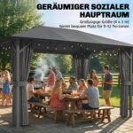 Sodo paviljonas 4x3 m su apsauginėmis tinklinėmis sienelėmis