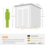 Sodo sandėliukas 2,89 m² medienos imitacijos su dvigubomis durimis ir langais – Paveikslėlis 3