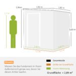 Sodo sandėliukas 2,89 m² su 3 langais ir ventiliacija – Paveikslėlis 3