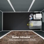 Sodo sandėliukas medžio rašto su dvigubomis durimis 2,77 m² – Paveikslėlis 4