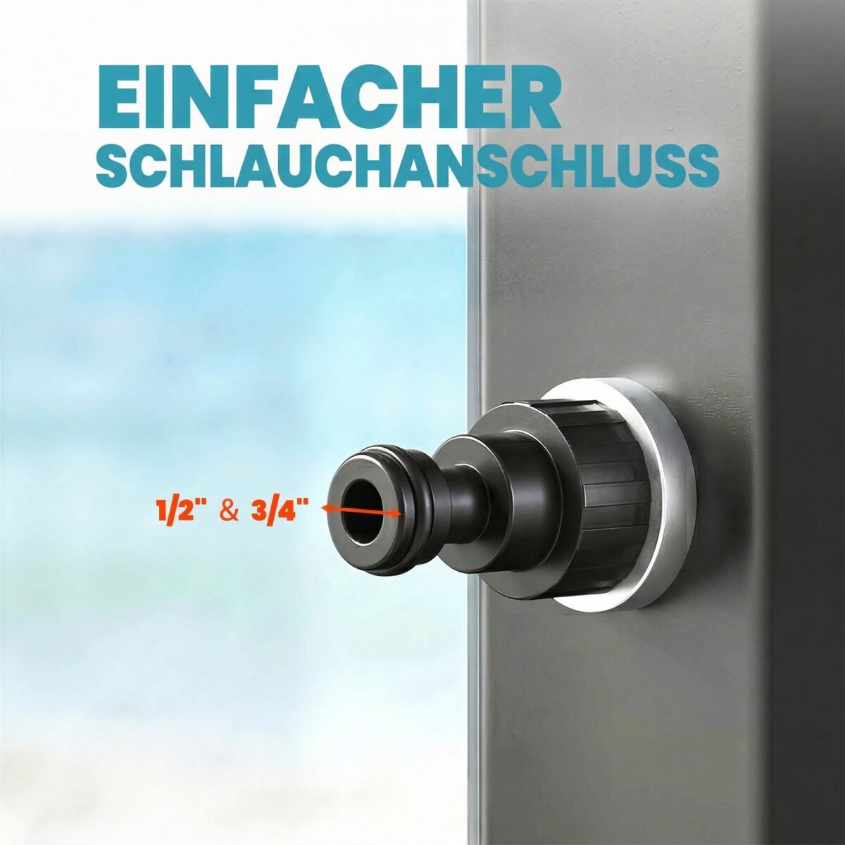 Sodo saulės dušas su 60 l talpa ir reguliuojama temperatūra – Paveikslėlis 8