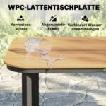 Sodo stalas 6 vietų su WPC stalviršiu ir metaliniu rėmu – Paveikslėlis 5