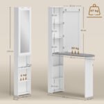 Spinta su sulankstoma lyginimo lenta, veidrodžiu ir lentynomis – Paveikslėlis 3