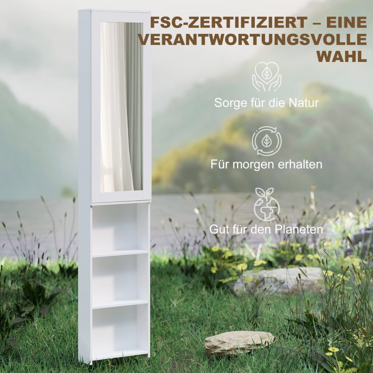 Spinta su sulankstoma lyginimo lenta, veidrodžiu ir lentynomis – Paveikslėlis 8