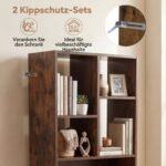 Stabili medinė knygų lentyna su 10 skyriais ir 1 stalčiumi (Kaimiška ruda) – Paveikslėlis 5