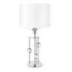 Stalinė lempa su E27 cokoliu ir dekoratyviniais rutuliais (Sidabrinė)