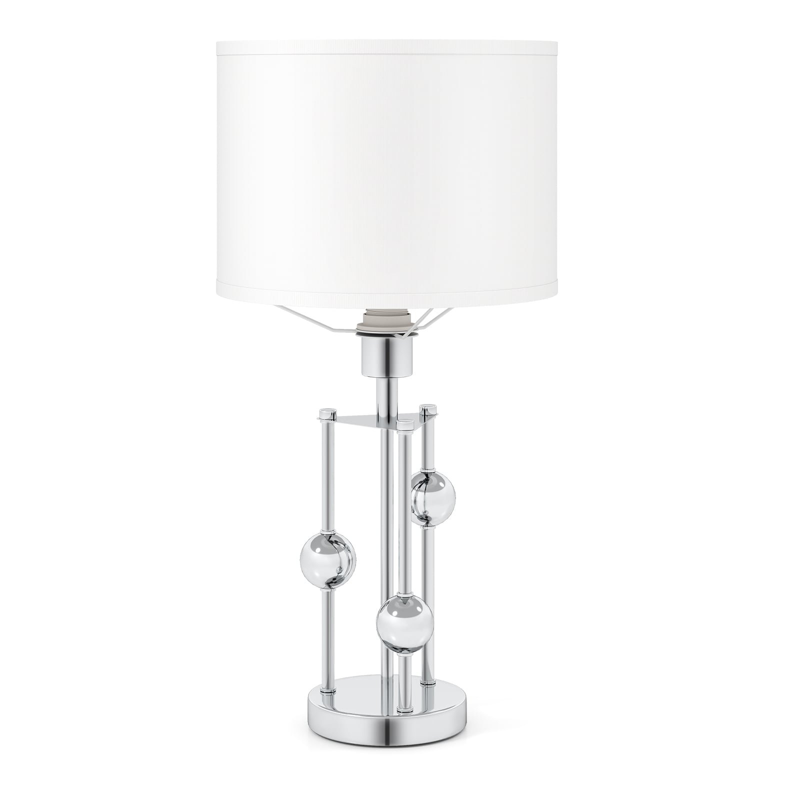 Stalinė lempa su E27 cokoliu ir dekoratyviniais rutuliais (Sidabrinė)