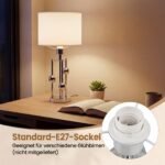 Stalinė lempa su E27 cokoliu ir dekoratyviniais rutuliais (Sidabrinė)