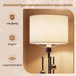 Stalinė lempa su E27 cokoliu ir dekoratyviniais rutuliais (Sidabrinė) – Paveikslėlis 3