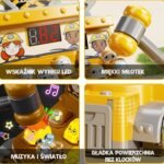Statybų sunkvežimis ir miklumo žaidimas su plaktuku 2in1