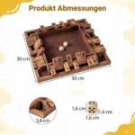 Strateginis medinis kauliukų žaidimas Shut The Box (Ruda) – Paveikslėlis 2