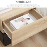 Sukraunama naktinė spintelė su stalčiais – Paveikslėlis 4