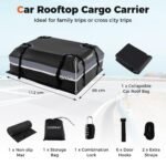 Sulankstoma 450L automobilio stogo bagažinė (Pilka) – Paveikslėlis 2