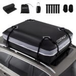 Sulankstoma 450L automobilio stogo bagažinė (Pilka)