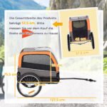 Sulankstoma dviračio priekaba šunims su saugos atšvaitais – Paveikslėlis 3