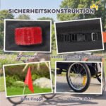 Sulankstoma dviračio priekaba šunims su saugos atšvaitais – Paveikslėlis 6