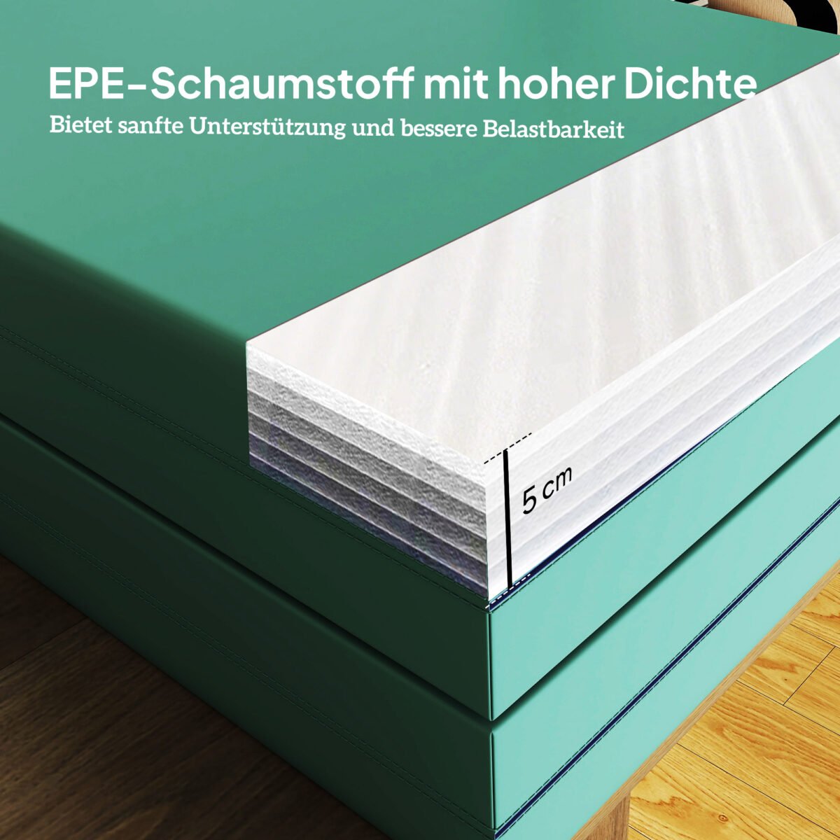 Sulankstomas 5 cm storio gimnastikos kilimėlis – Paveikslėlis 4