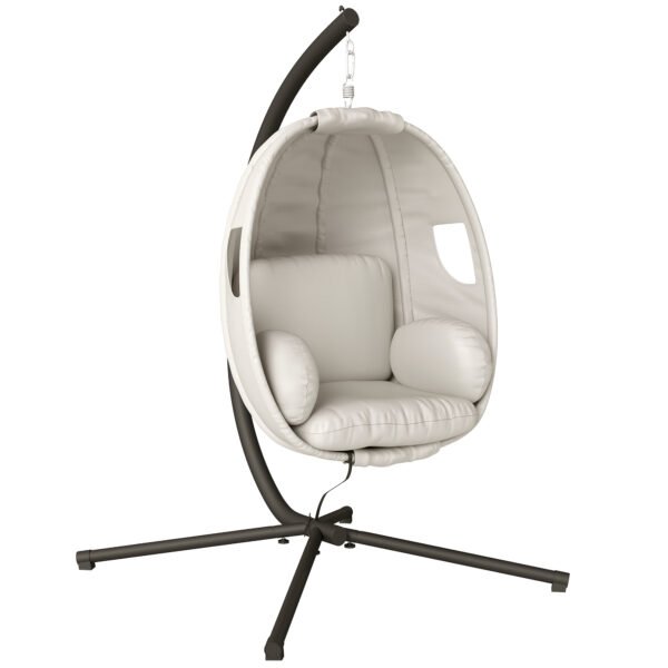 Sulankstomas kabinamas krėslas su stovu reguliuojamo aukščio